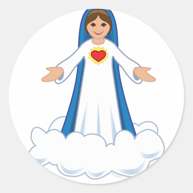Sticker rond Virgin Mary (Devant)
