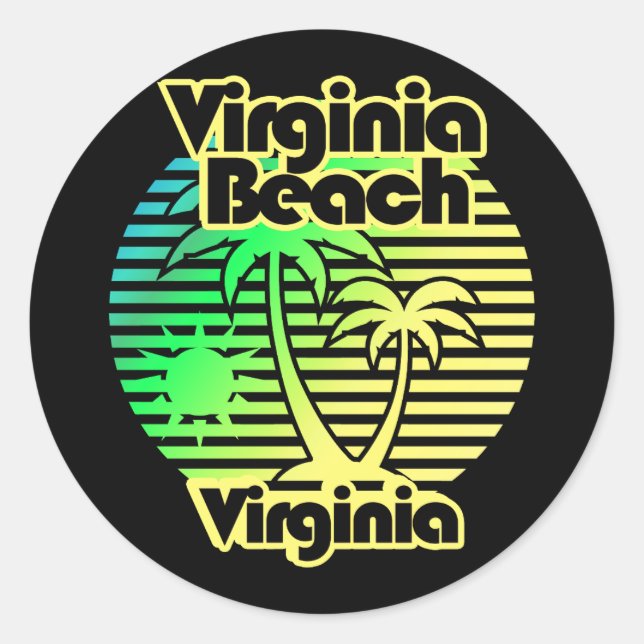 Sticker Rond Virginia Beach (Devant)