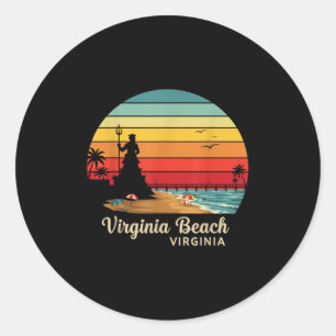 Sticker Rond Virginia Beach Virginia Travel Summer Family Vacat