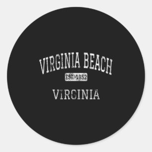Sticker Rond Virginia Beach Virginia Virginia Vintage