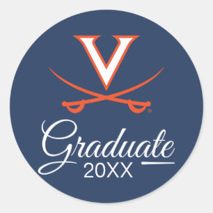 Sticker Rond Virginia Cavaliers   Graduation