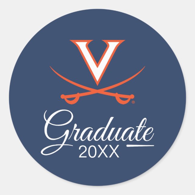 Sticker Rond Virginia Cavaliers | Remise des diplômes (Devant)