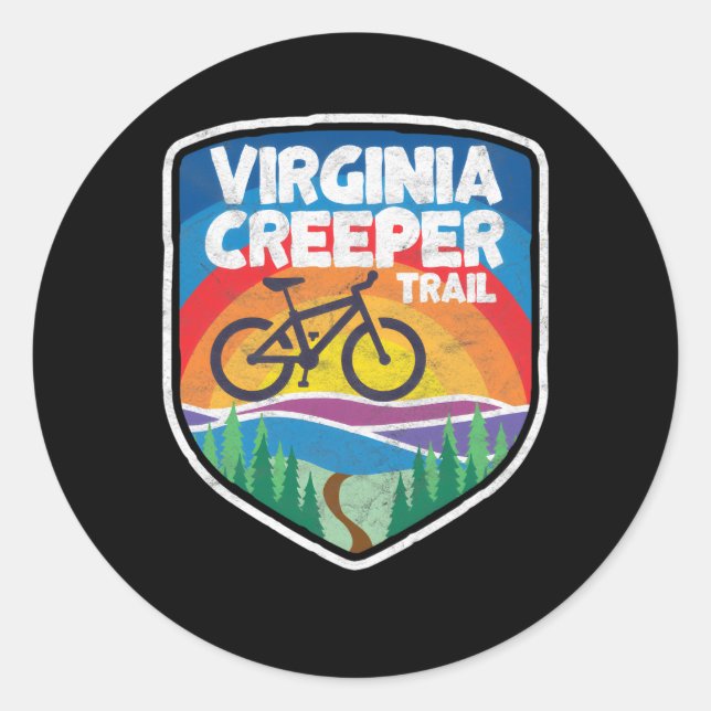 Sticker Rond Virginia Creeper Trail Mountain Bike (Devant)