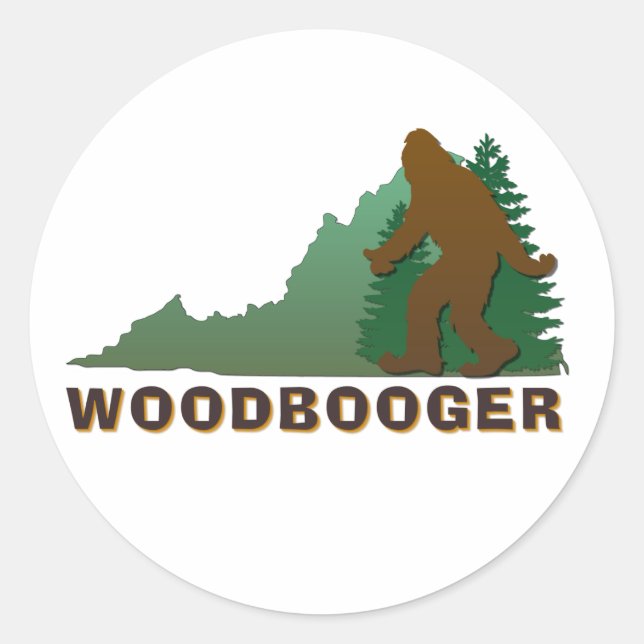 Sticker Rond Virginia Woodbooger (Devant)