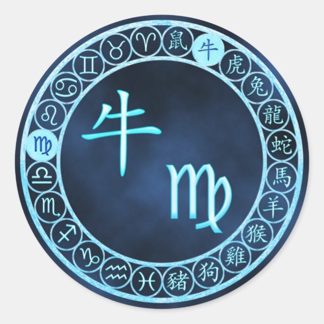 Sticker Rond Virgo/Ox (Devant)