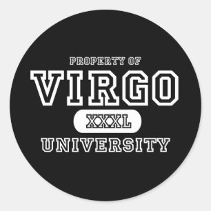 Sticker Rond Virgo University Dark