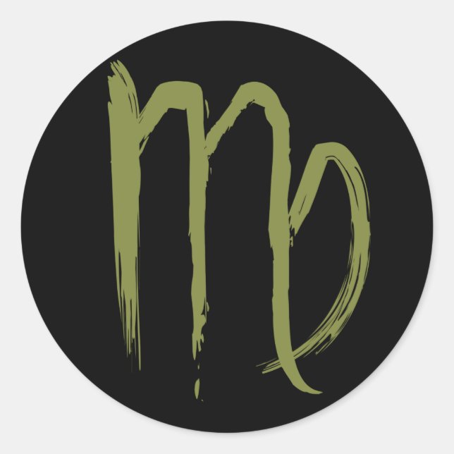 Sticker Rond VIRGO Zodiaque Anniversaire Août Septembre Astrolo (Devant)