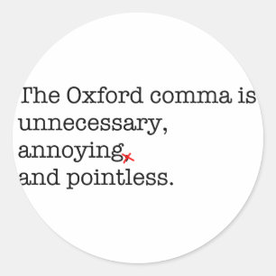 Sticker Rond Virgule d'Anti-Oxford