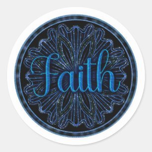Sticker Rond Virtue Faith Mandala