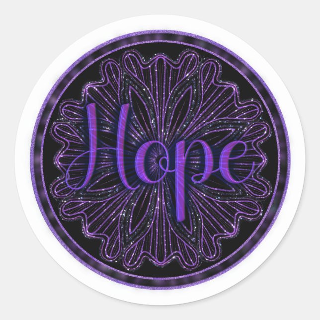 Sticker Rond Virtue Hope Mandala (Devant)