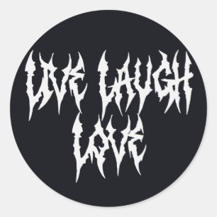 Sticker Rond Vis, Rires, Amour