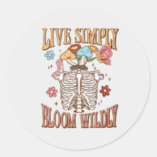 Sticker Rond Vis Simplement, Fleur Sauvage