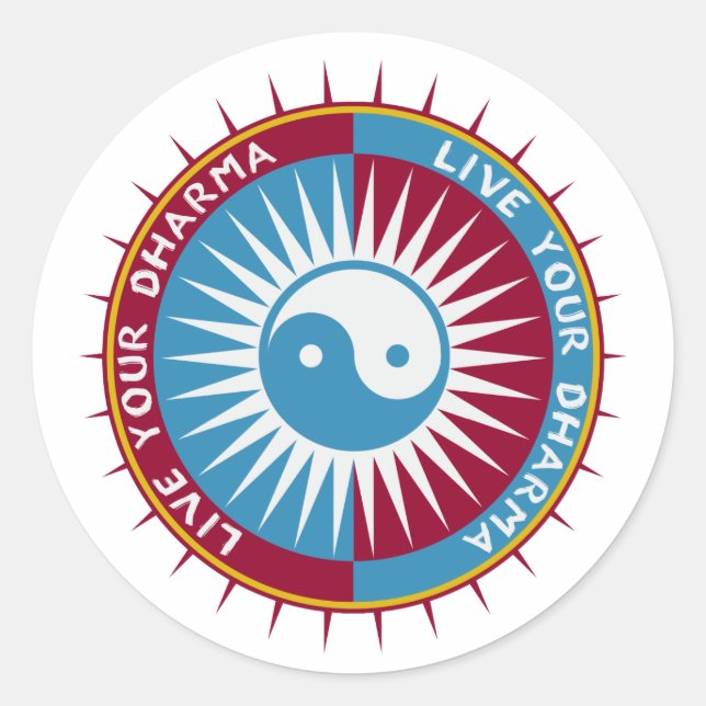 Sticker Rond Vis ton Dharma (Devant)