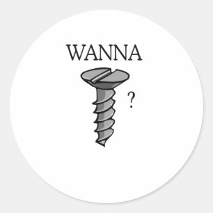 Sticker Rond Vis Wanna