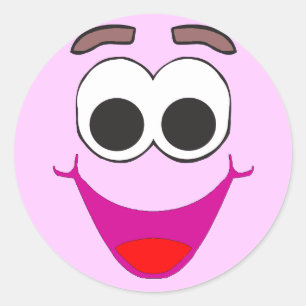 Sticker Rond Visage "