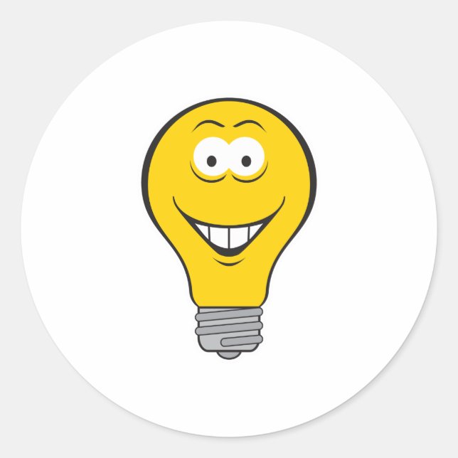 Sticker Rond Visage Ampoule (Devant)