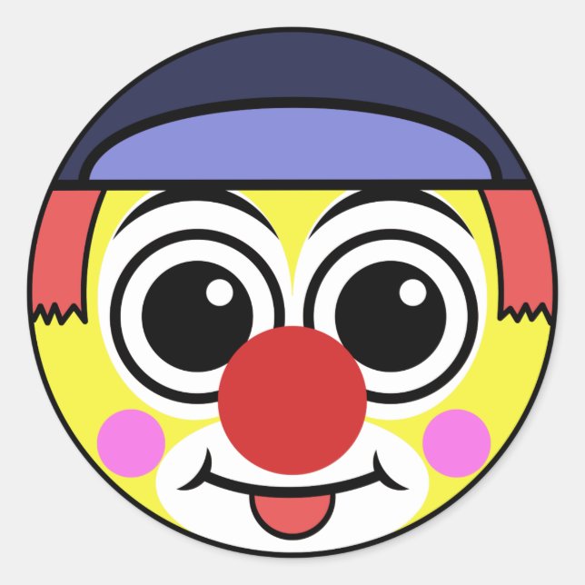 Sticker Rond Visage clown (Devant)