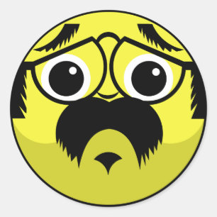 Sticker Rond Visage concerné