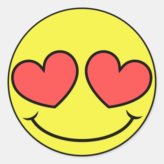 Sticker Rond Visage d'amour (Devant)