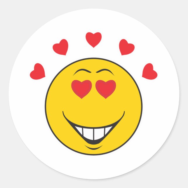 Sticker Rond Visage d'amour (Devant)