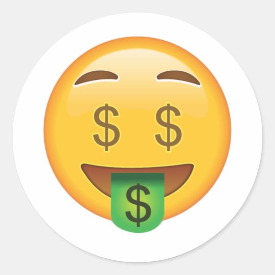 Sticker Rond Visage D Argent Emoji Zazzle Fr