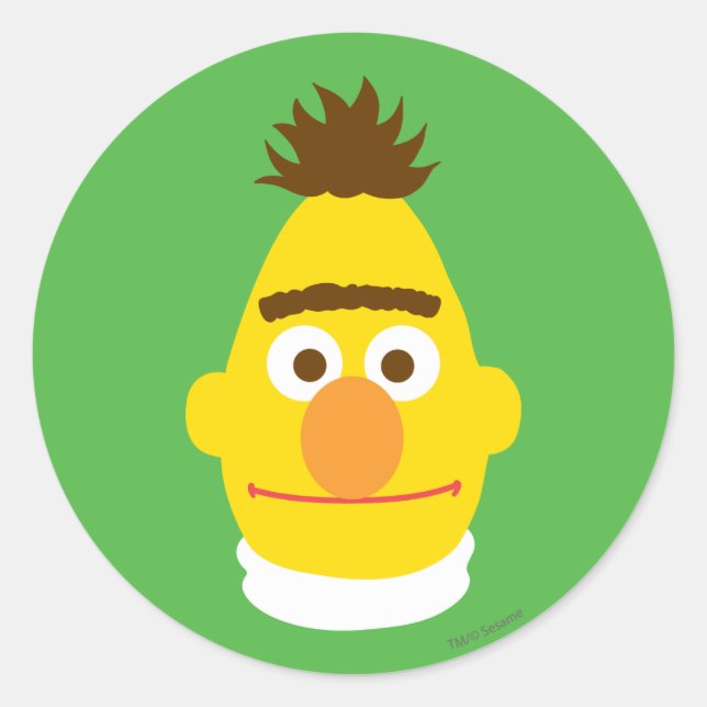 Sticker Rond Visage de Bert (Devant)