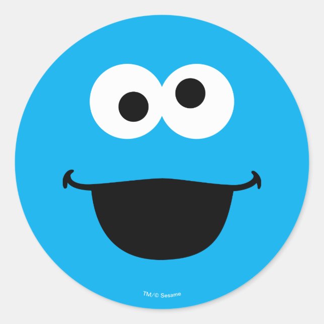 Sticker Rond Visage de Cookie en art (Devant)
