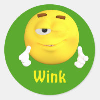 Visage de dessin animé Emoji Wink