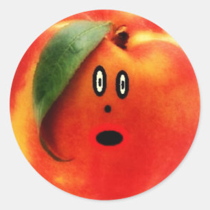 Sticker Rond Visage de dessin de broche