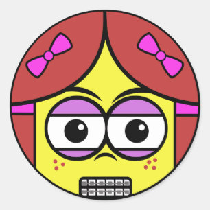 Sticker Rond Visage de l'axe