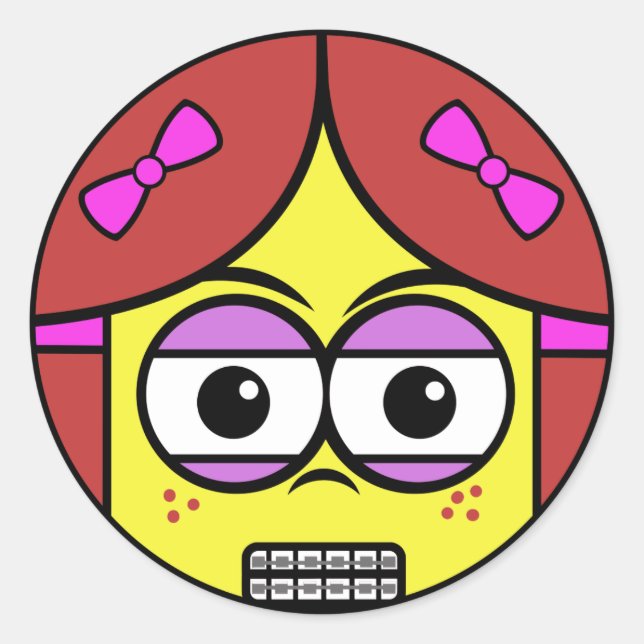 Sticker Rond Visage de l'axe (Devant)