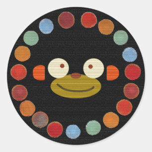 Sticker Rond Visage de singe !