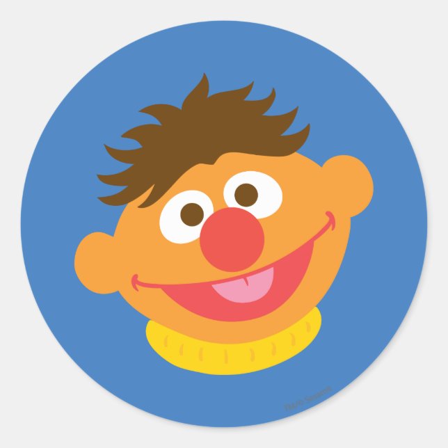Sticker Rond Visage d'Ernie (Devant)