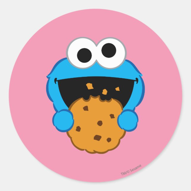 Sticker Rond Visage du cookie (Devant)