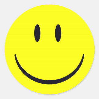 Sticker Rond visage heureux