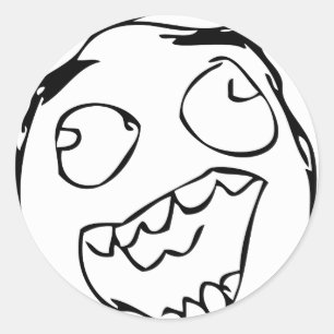 Sticker Rond Visage heureux