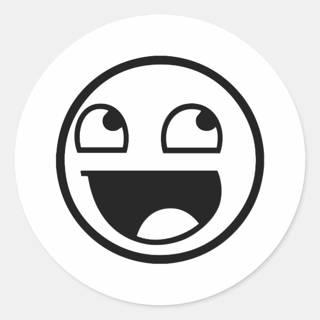 Sticker Rond Visage impressionnant (Devant)