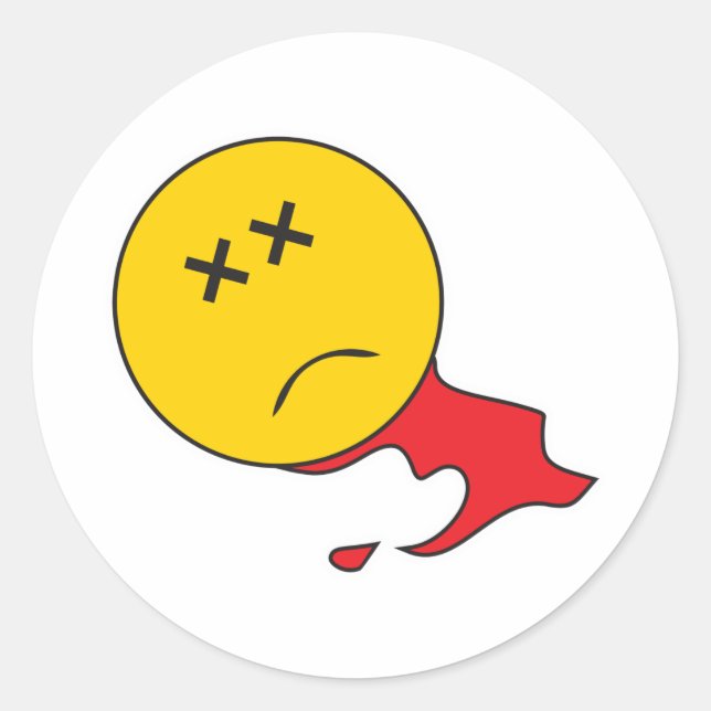 Sticker Rond Visage mort (Devant)