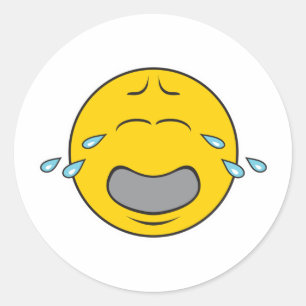 Sticker Rond Visage pleurnicheur