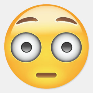 Sticker Rond Visage rincé Emoji