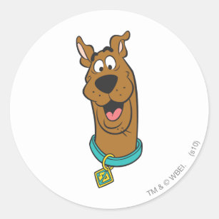 Sticker Rond Visage souriant Scooby-Doo