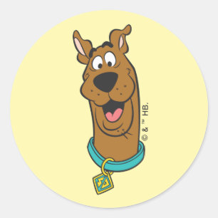 Sticker Rond Visage souriant Scooby-Doo