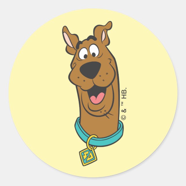 Sticker Rond Visage souriant Scooby-Doo (Devant)