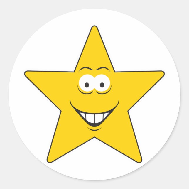 Sticker Rond Visage Star (Devant)