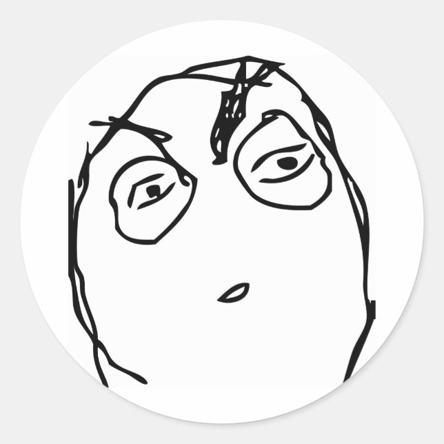 Sticker Rond Visage suspect (Devant)