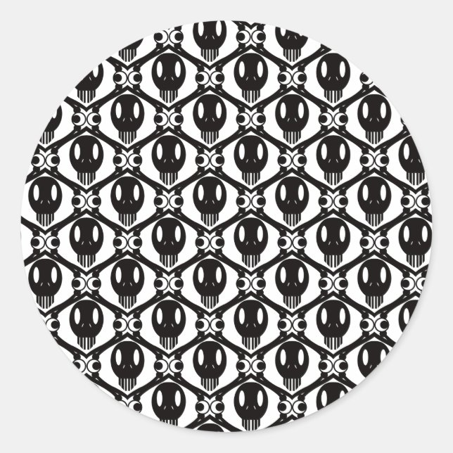 Sticker Rond Visages morbides (Devant)