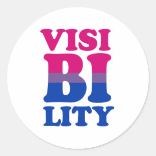 Sticker Rond Visibilité bisexuelle