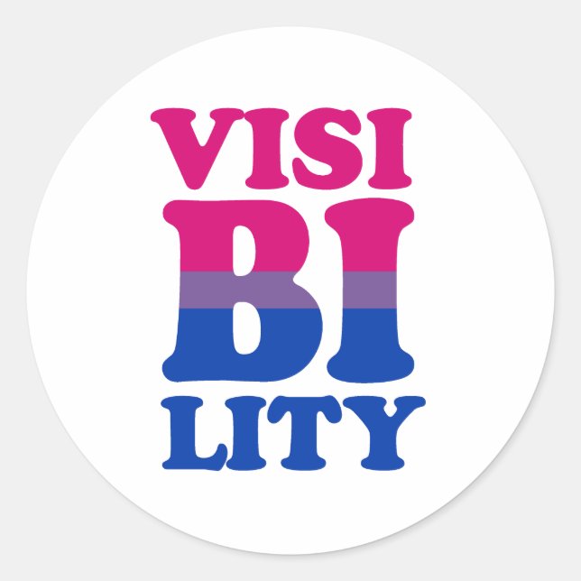 Sticker Rond Visibilité bisexuelle (Devant)