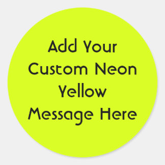 Sticker Rond Visibilité jaune et élevée au néon