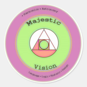 Sticker rond Vision Majestic